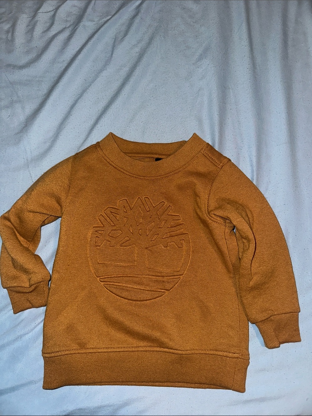 Timberland Kids' Ochre Embossed Logo Crewneck Sweatshirt